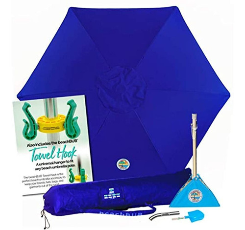 Beachbub Allinone Beach Umbrella System Incluye 7 ½ 50 Upf U