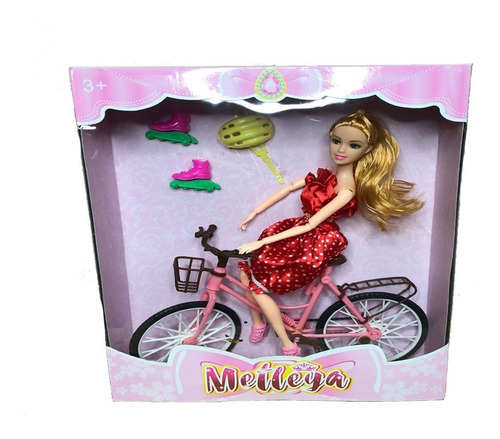 Boneca Metleya Com Bike