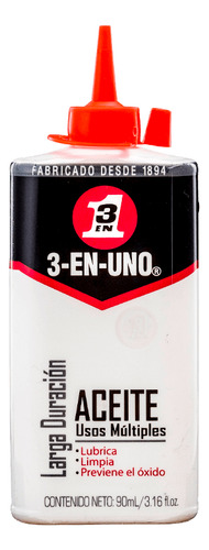 Aceite Lubricante 3 En 1 Multi-uso 90 Ml