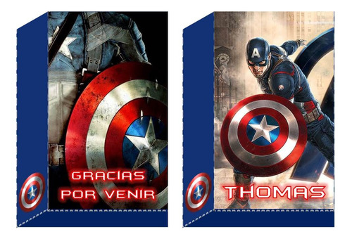 10 Bolsitas Golosineras Con Cierrasticker Capitan America