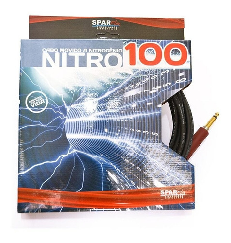 Cabo Sparflex Nitro 100 Guitarra Plug Noiseless 3 Metros