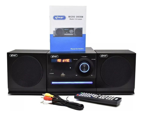 Micro System Caixa De Som 2.1 Dvd Bluetooth Radio Fm