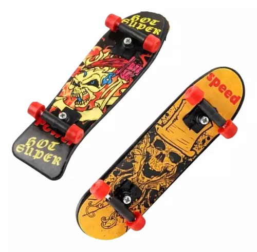 Kit 2 Skate De Dedo C/ Lixa Fingerboard Criança + Acessórios