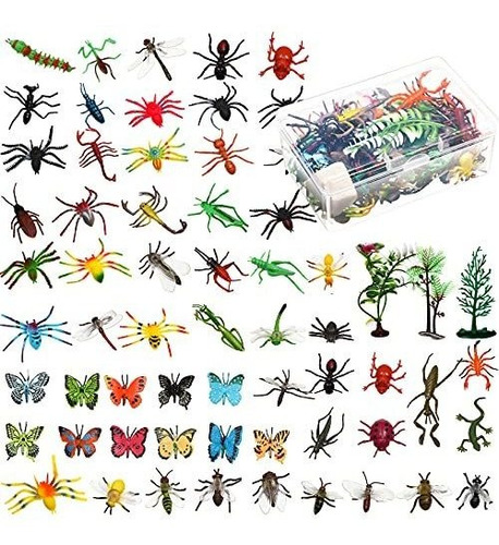 Figura Y Set De Juego - Gejoy 75 Pieces Fake Bugs Toy Assort