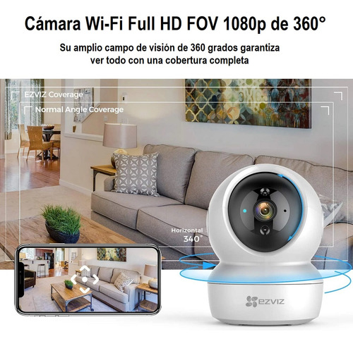 Cámara Ip Ezviz H6c 2k+ 4mp Wifi H.265 - Blanco