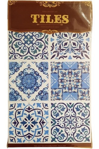 Pack 12 Azulejos Adhesivos Impermeables Cerámica Decorativa