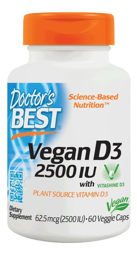 Doctors Best Vegan D3 2500iu 60 Cap Mejora La Función Inmune