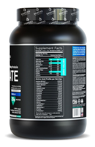 Imagen 2 de 4 de Proteina Hydrolyzed Whey Protein By Sascha Fitness (sabores)