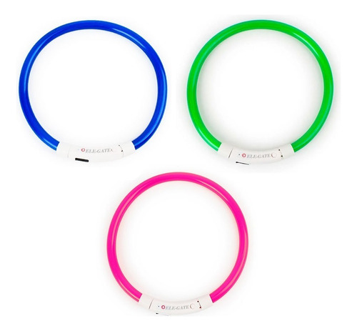 Collar De Perro Con Luz Led Recargable Usb Talla M Ele-gate