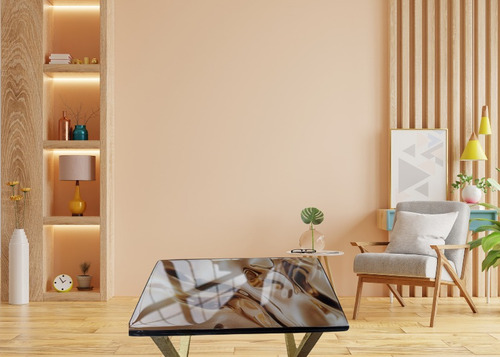 Mesa De Centro Para Sala Dorado Oscuro
