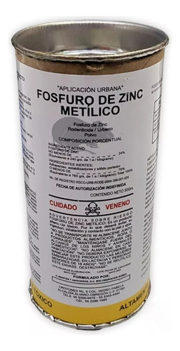 Veneno Ratas, Ratones, Fosfuro Zinc Metílico 50 Gramos