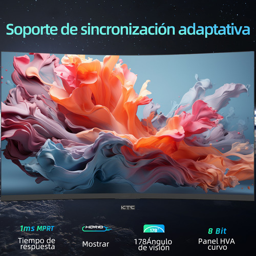 Monitor Gamer KTC con pantalla de 27" 165Hz y resolución QHD+