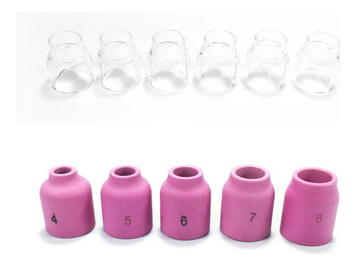 Kit De Copas De Vidrio Para Antorcha De Soldadura Tig Wp-17/
