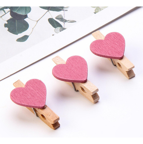 3 X 30 Piezas De Clips De Madera Para Fotos, Mini Papel