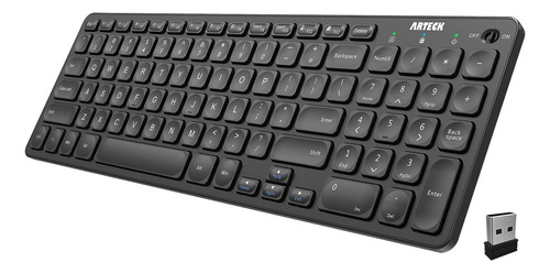 Teclado Arteck Usb Inalámbrico/negro.