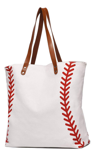 Bolso Grande De Béisbol Con Estampado Deportivo, Bolso De Ho