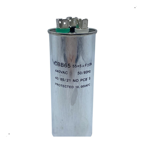 Capacitor Duplo 55+5uf 440v Cbb65 Friven