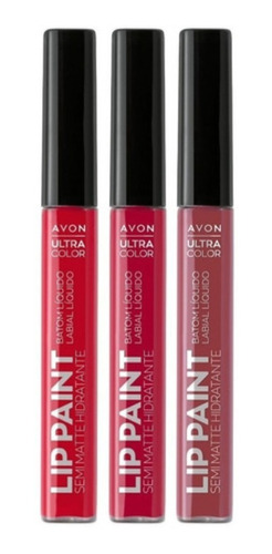 Avon Labial Lip Paint Semi Matte Hidratante Set X 3