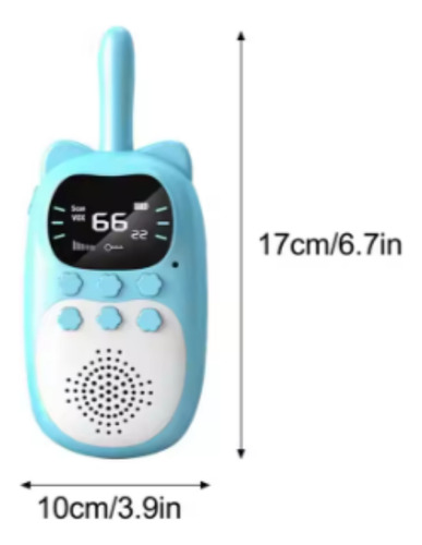 Walkie Talkie Radio Infantil Para Niños Linterna Recargable Mixto