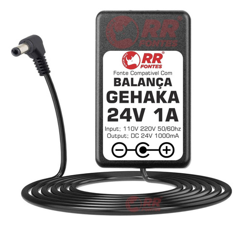 Fonte Carregador Dc 24v 0.45a Para Balança Gehaka Bk300
