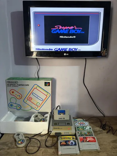 Super Famicom Caixa Serial Batendo 8 Jogos Leias Descrição