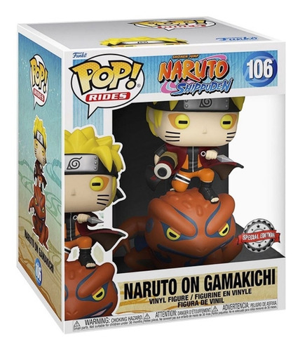  Funko Pop Ride: Naruto En Gamakichi Exclusivo - Naruto #106