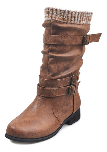 Botas De Invierno Con Hebilla Y Correa Para Mujer, Modernos,