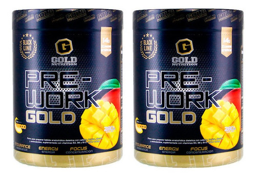 Pre Work Gold Mango Gold Nutrition 2un X 280 Gr