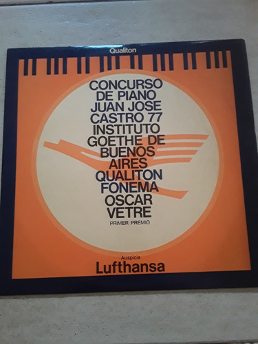 Oscar Vetre - Concurso Piano Goethe - Lp Vinilo / Kktus