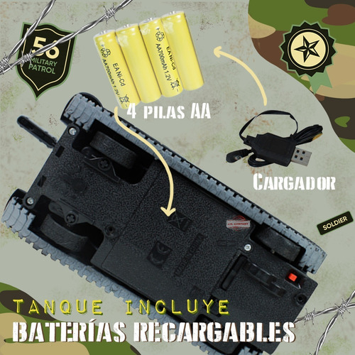 Imagen 5 de 8 de Tanque Juguete Vehiculo A Control Remoto 360 Grados Tank Rc