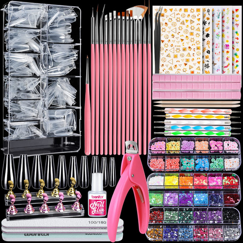 Kit De Uñas Postizas Acrílicas Suministros Para Uñas Postiza