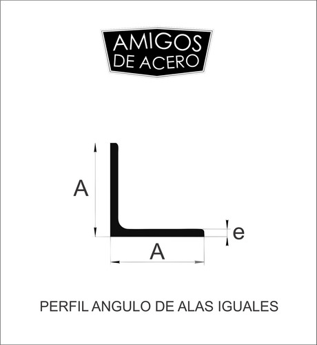 Angulo De Hierro 1 X 3/16 (25,4x4,8mm) - 6 Mts - Lpn 90 - Ha