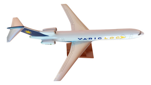 Maquete De Aviao B. 727- 200 Varig Log 46 Cm Branco
