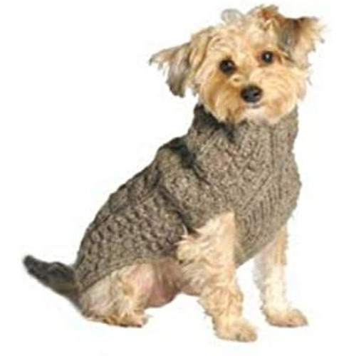 Sueter Frio Para Perros Con Cable, Grande, Gris