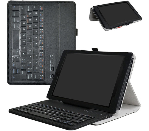 Funda Con Teclado Para Fire Hd 10 10.1  2017 - Negro