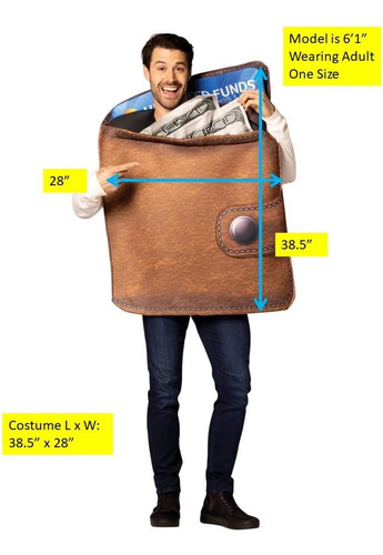 Rasta Imposta Cartera Marrón Para Hombre Disfraz De Hallowee