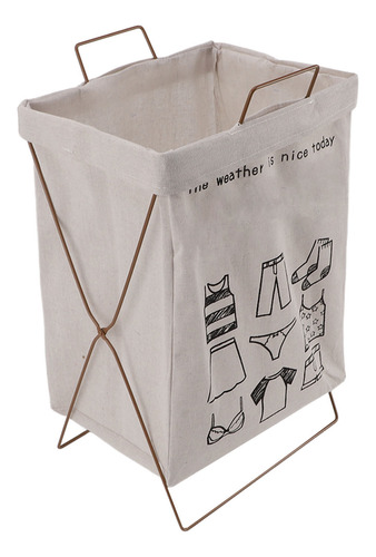 Bolsa De Cesto De Roupa Suja X Frame, Cesto De Metal Dobráve