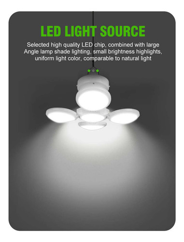 Luz Solar E27, Lámpara De Garaje Deformable, Bombilla Plegab