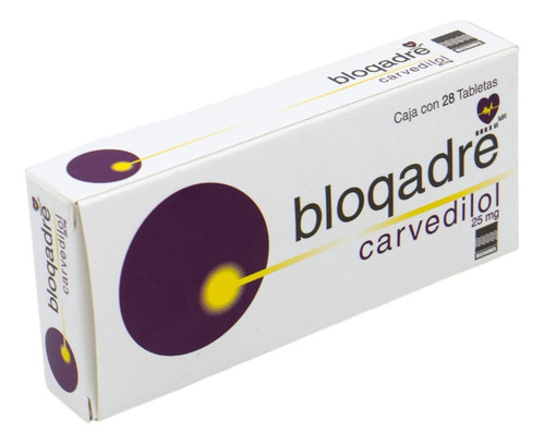 Bloqadre Carvedilol 25 Mg Caja Con 28 Tabletas