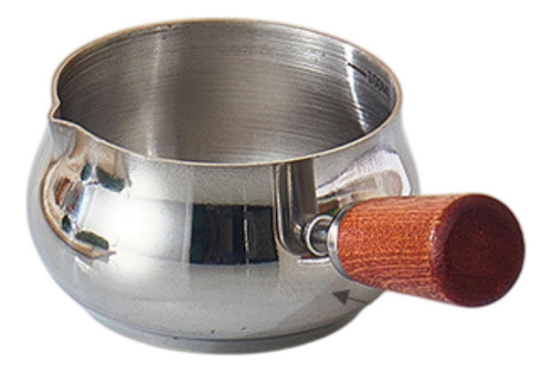 Taza De De Acero Inoxidable Con Mango De Madera Taza M Plata