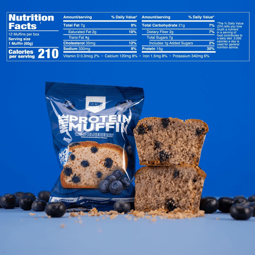 Redcon1 Protein Muffin Snack Proteico Caja 12 Unidades