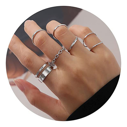 Conjunto De 14 Anéis De Articulação, Anel Reto De Meio Dedo