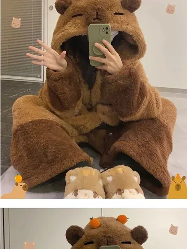 L Pijama De Capibara, Pijama, Ropa De Dormir Cálida