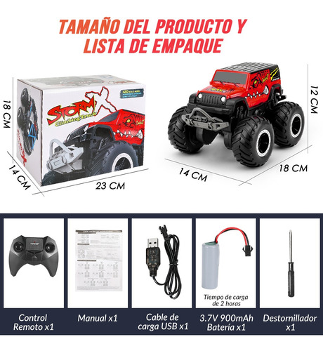 Juguete Carros Control Remoto Todoterr Rc 4x4 Anfibio 360° C