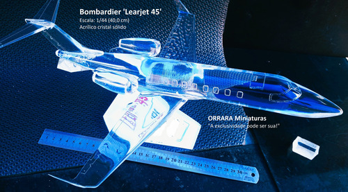 Learjet 45 - Esc: 1/44 (40,0 Cm) Avião Miniatura Presente
