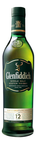 Caja De 12 Whisky Glenfiddich Single Malt 12 Años 750 Ml