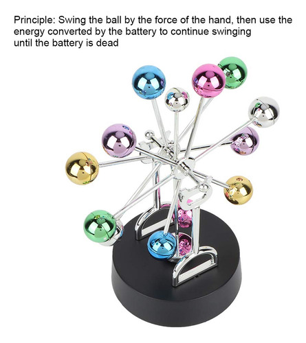 Bola Péndulo Newton Eléctrica Decoración De Escritorio 4 Pil