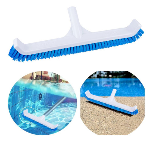 Escova Curva 44 Cm Para Piscinas De Fibra E Alvenaria