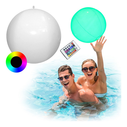 Pelota De Playa Juguete Inflable Con Led Para Control Remoto