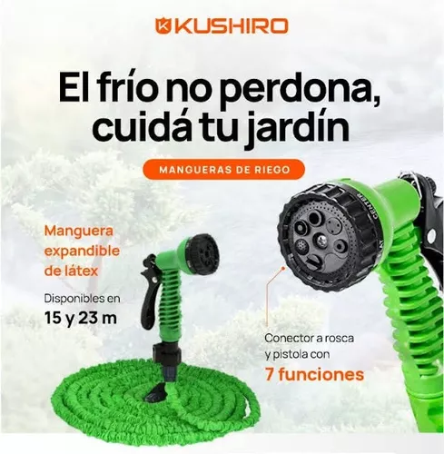 Manguera extensible 7 m con pistola de 7 funciones 